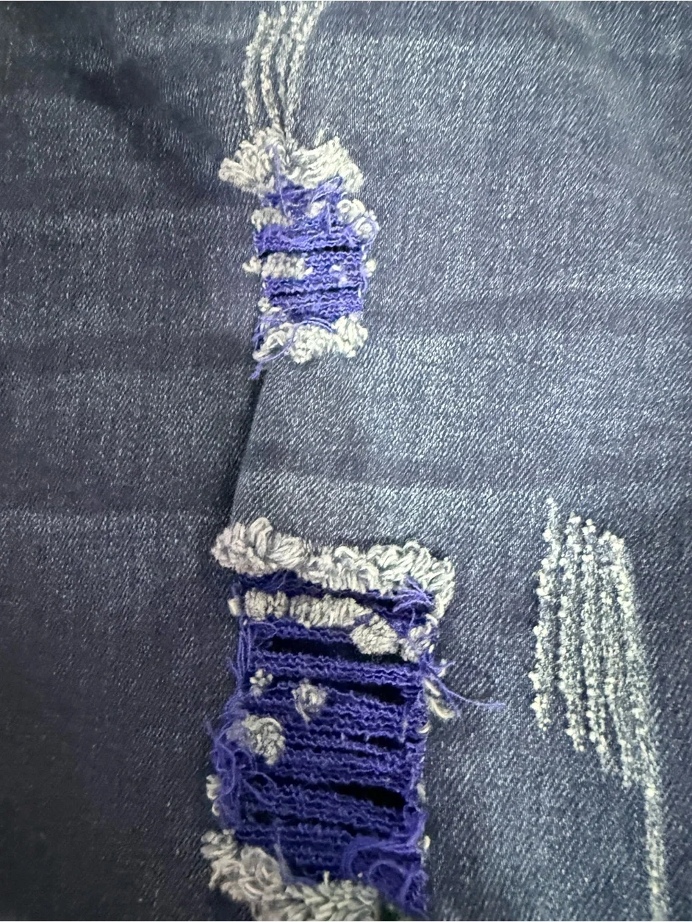 NWT Salvage Size 9 Dark Blue Distressed Jeans